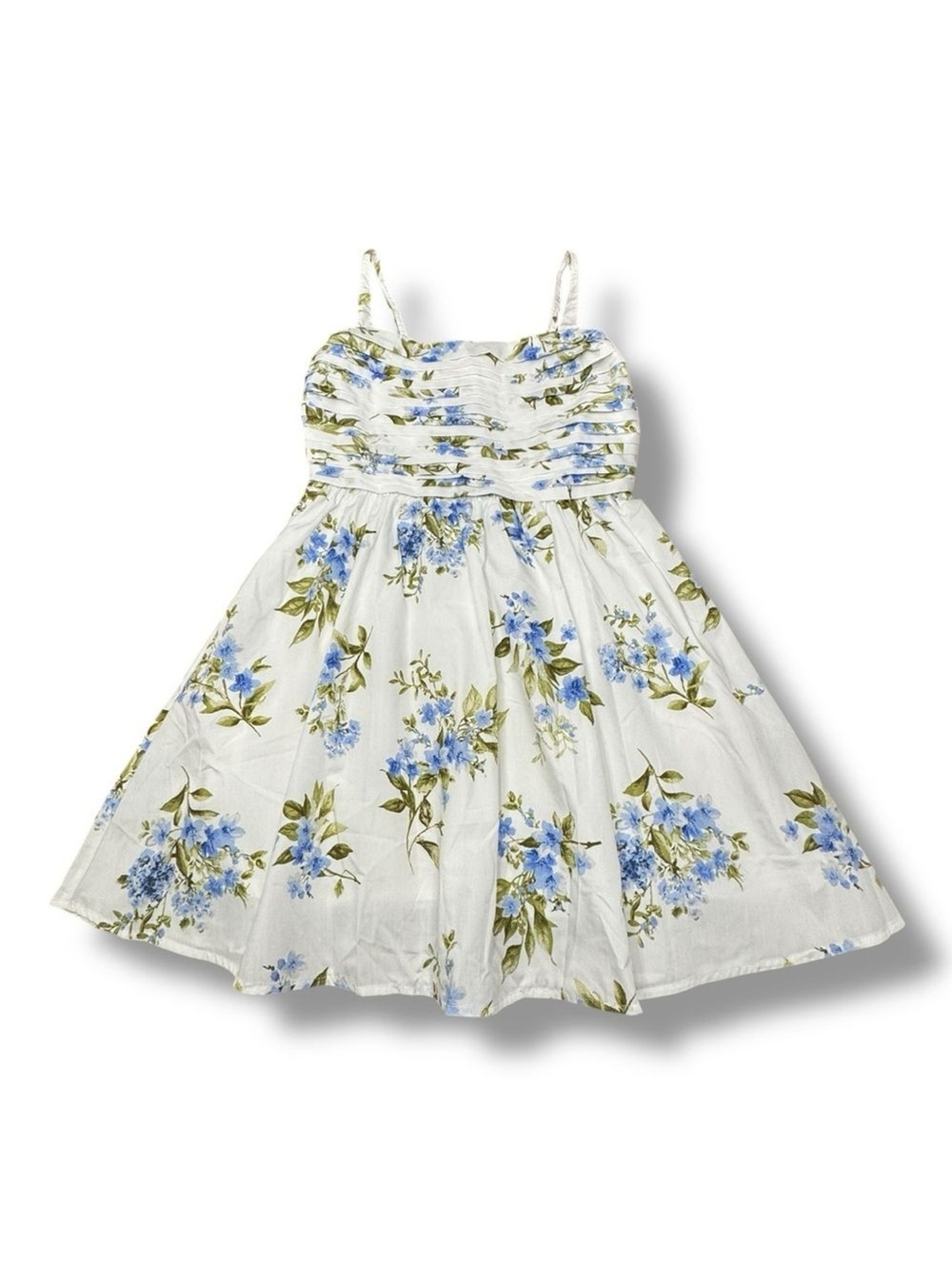 Blu Pepper Floral Pleated Babydoll Sundress Party Lined Summer Women’s Size M